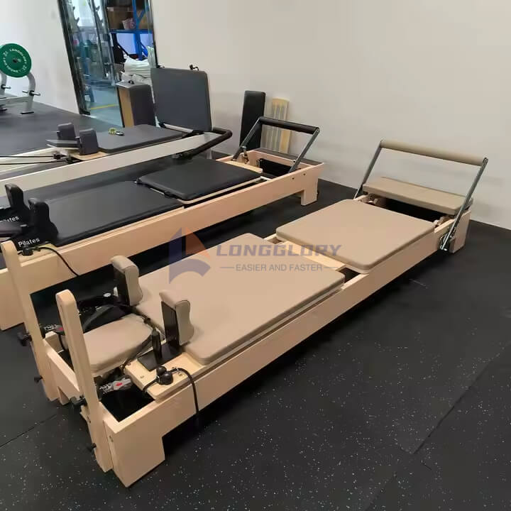 Klasikinis klevo medienos pilates reformatoriaus aparatas