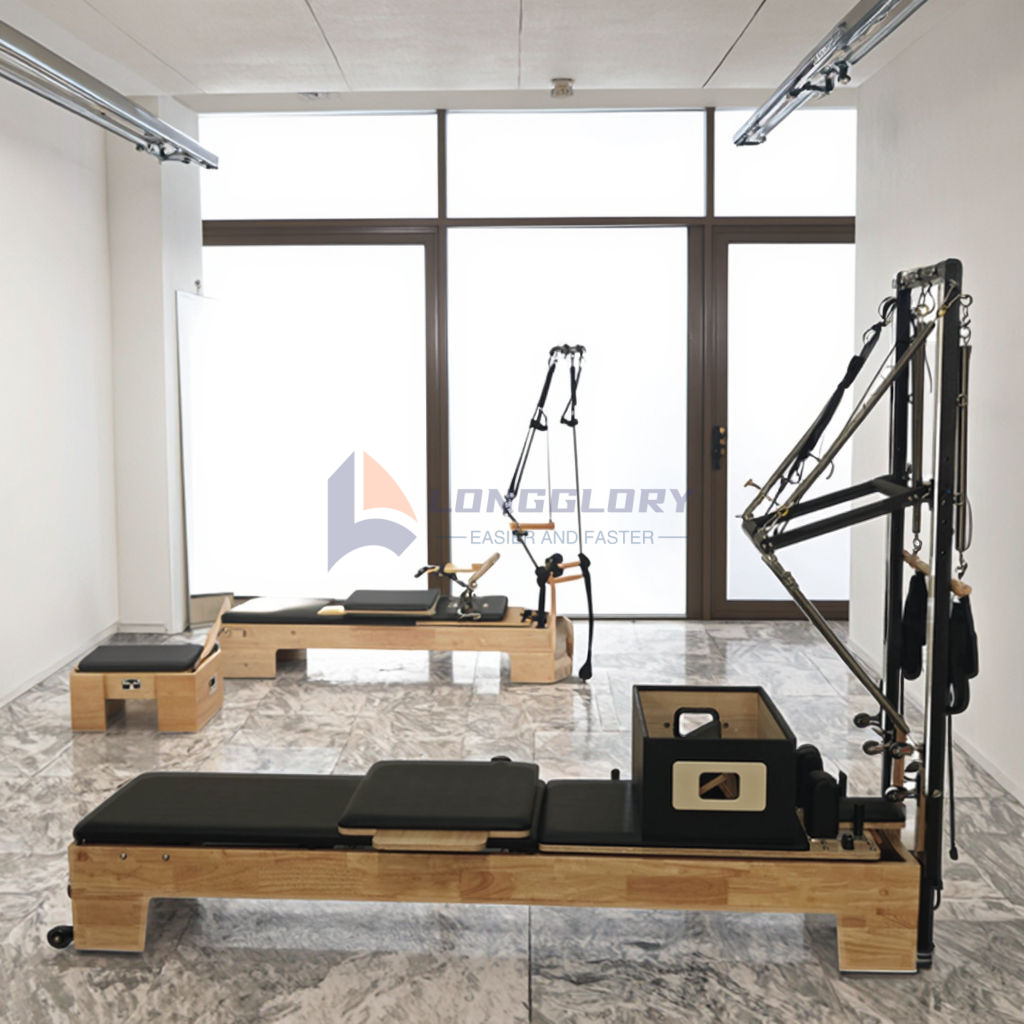 Ąžuolo medienos pilates mašina su bokštu